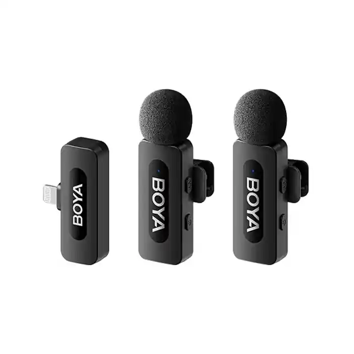 BOYA BY-V2 V2.0 2.4GHz Wireless Microphone(1+1 for Lighting) MFI certificate for lightning Device's.
